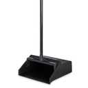 Carlisle FoodService Products Duo-Pan Upright Dust Pan with Serrated Yoke for Home, Restaurants, Kitchen, Lobby, And Office, Plastic, 30 Inches, Black