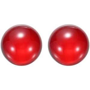 uxcell 2pcs Clear Acrylic Contact Juggling Ball Practice Juggling Ball for Beginners and Single Balls Tricks 1"- 25mm Red