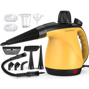 Multi-Surface Portable Steam Cleaner with 11Pcs Accessories, Chemical-Free Pressurized Steamer for Cleaning, Hand Held Steamer for Car, Furniture, Floor, Tile Grout and Home Use