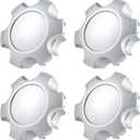4 PCS Wheel Center Hub Caps Compatible with 6 Lugs Tundra 17" 5 Twin Spoke Silver Wheels 2003-2006, Sequoia 17" 5 Twin Spoke Silver Wheels 2003-2007 Replace#: 42603-AF030