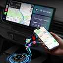 Wireless CarPlay Adapter for iPhone & Android, 2-in-1 Apple CarPlay Wireless Adapter, Plug & Play, Low Latency, USB-A/C, Converts Wired to Wireless CarPlay (iOS 10+, Android 11+)