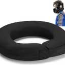 Helmet and Neck Support Collar 360 Degree Tapered Racing Neck Collar Brace Helmet Support with Hook and Loop Closure for Racing(Black)