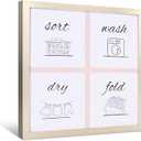 Laundry Room Sign Farmhouse Pictures Wall Art Decor 16×16in