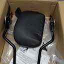 AUFER Detachable Upright Passenger Backrest Sissy Bar w/Back Rest Pad Compatible With For Touring Road King Street Glide Electra Glide Road Glide FLHR FLHX FLHT FLTR 2009-2025 (Black)