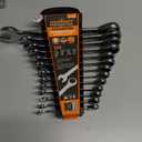 HORUSDY 13-Piece Sturdy Ratcheting Wrench Set | SAE 1/4''7/8'' | Max Torque Ratchet Combination Wrenches Set with Storage Rack | 72-Tooth | Chrome Vanadium Steel