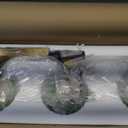 Vintage Bathroom Vanity Light Fixture 3 Lights Gold Bathroom Lighting with Green Glass Shade Mid Century Vanity Light Over Mirror for Kitchen Bedroom Living Room Farmhouse