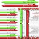 18 Sets Christmas Christian Gifts Bulk Christmas Christian Pens Xmas God Bless You Pens with Bible Verse Religious Poinsettia Cards for Church Office School Coworker Staff Employee Family Gifts