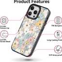 Bouvardia for iPhone 16 Pro Max Case, Cute Design for Women & Girls, Protective & Aesthetic, Floral Theme - Flowers Blossoming (Gray Bumper)