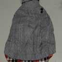 KYEESE Dog Sweater Soft Pullover Dog Sweaters for Medium Dogs Boy Warm Turtleneck Medium Dogs Sweater Stretchy Knitwear Cat Clothes with Gingham Patchwork Thick Pet Coat for Fall Winter Cold Weather (X-Large19-27lbs, 1# Grey)