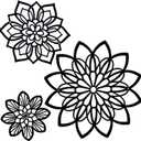 Zzbakress 3 Pieces Metal Flowers Wall Decor, Black Wall Decors, Flower Art Wall Decor Farmhouse Wall Decoration Multiple Flowers Hanging Decor for Bathroom Living Room Garden Office (Black Elegant)