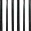 GeilSpace 6 Pack 1/2"  20" Heavy Duty Pre-Cut Grey Metal Pipe, Industrial Steel Fits Standard Half Inch Threaded Pipes and Fittings - Vintage DIY Industrial Shelving (1/2"  20", Grey) (Gray)