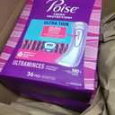 Poise Ultra Thin Incontinence Pads & Postpartum Pads for Bladder Leaks, 5 Drop Maximum Absorbency, Long Length, 108 Count