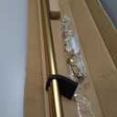 Heavy Duty Non- Adjustable 96 In/8Ft Curtain Rods for Windows, Brushed Gold