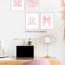 FGFK Girly Pink Christian Wall Art Prints Set of 4, Lamentations 3:23 Psalm 16:11 Psalm 27:1 Bible Verse Preppy Posters Pictures Wall Decor for Girls Room Dorm Apartment, 8x10 Unframed