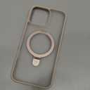 TORRAS Desert Titanium for iPhone 16 Pro Max Case, [Military Grade Drop Tested][Fit for MagSafe] [Built-in Stand] Translucent Slim Soft Edge Case for iPhone 16 Pro Max 6.9" 2024, Rose Gold