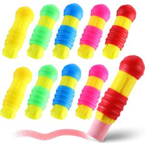 Outus 10 Pieces Railroad Chalk Holder Plastic Adjustable Chalk Clip for Teachers Students Office School Classroom