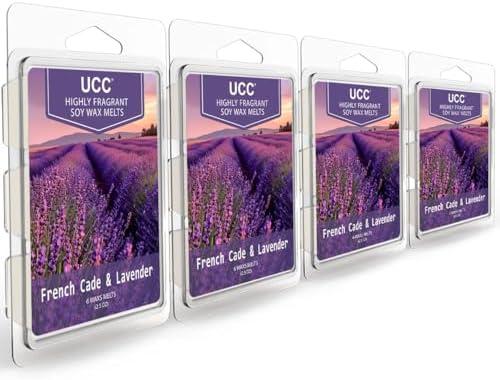 Count of 2 UCC Plant Based Natural Wax Melts, Long Lasting Premium Soy Scented Melts Cubes, Wax Melts Tarts, Colored Wax Melt, Pack of 4