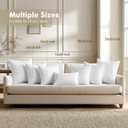 MIULEE Pillows Inserts, Pack of 4 18x18 Inch 100% Virgin Microfiber Filling Throw Pillows for Bed Couch Sofa