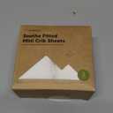 2-Pack Mini Crib Sheets Fitted - 38x26 Pack N Play Sheets for Pack and Play Mattress, Organic Cotton, Soft & Breathable Playard Bedding, Neutral Mini Toddler Bed Cover for Boys, Girls (Soft White)