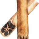 VVEEWUU Funny 3D Print Animal Paw Socks Novelty Crazy Halloween Christmas Animal Socks Gifts for Men Women Kids (One Size, Dog)