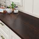 ReWallpaper 30197 Inch Large Walnut Wood Contact Paper for Countertops Waterproof Peel and Stick Countertop Wallpaper Dark Brown Wood Grain Contact Paper for Kitchen Cabinets Counter Top Vinyl Wrap