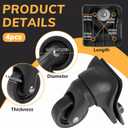 4 Pack Universal Luggage Wheels Replacement Kit for Suitcase, Steel Core 360° Silent Spinner Wheels Replacement, Fits Major Brand Rolling Luggage