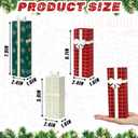 Thyle 3 Pcs Christmas Table Centerpieces 7.9, 6.7, 5.9 Inch Tall Christmas Rustic Wood Presents Faux Blocks Table Decor Tabletop Tiered Tray Decor for Xmas Home Farmhouse Indoor Holiday Party