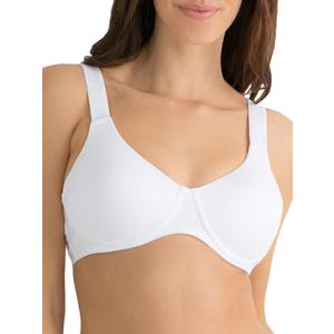Fruit of The Loom Women's Full Coverage Anti-Gravity Bra  Wire-Free Cotton for Ultimate Comfort (40C, White)