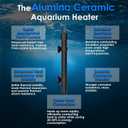 Aquarium Heater 50W Super Small Fish Tank Heater with Digital Display Thermostat, Alumina Ceramic Betta Tank Heater Turtle Heater for 5-10 Gallon Tanks