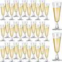 SUREHOME Plastic Champagne Flutes 40 Pack Disposable Champagne Glasses 5.5 Oz Clear Plastic Mimosa Glasses Wedding Cocktail Cups Bulk for Engagement Birthday Graduation Decorations 2025 Party Supplies
