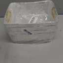 Ggbin 4 Pack Multi-Use Clear Organizer Bins, Small Plastic Storage Container for Kitchen, Pantry, Bathroom