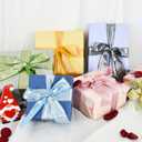 3 Rolls Light Purple Glitter Chiffon Ribbon, 1.5 Inch 15 Yards Silver Silk Frayed Ribbon for Flower Bouquet, Gift Wrapping, Wedding, Birthday Party Decor