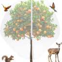 10 x 10 ft Large Fruit Tree Netting for Protecting Fruit from Squirrels Birds Bug Deer & Rat Garden Mesh Netting with Zipper and Drawstring for Blueberry Peach Apple Garden Plant