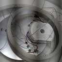 D31.5 3 Rings Modern LED Chandelier Silver Dimmable LED Pendant Light with Remote Control Circular Flush Mount High Ceiling Light for Dining Room Living Room Bedroom Foyer(3000K-6500K, H71)