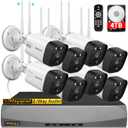 2-Way Audio & PIR Detection Dual Antennas Outdoor Wireless Security Camera System 5.5MP Wi-Fi Video Surveillance DVR System