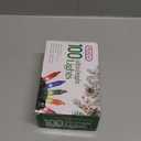 PREXTEX Christmas String Lights with Green Wire - 100 Count, 20 Ft Multicolored Christmas Tree Lights for Xmas Decorations Indoor and Outdoor - Incandescent String Light for Patios, Fences, Holidays