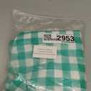 Sorfey Picnic Table Cover with Bench Covers -Fitted with Elastic, Vinyl with Flannel Back, Fits for Table 30"x 60" Rectangle,Water Proof, Checked Green Design