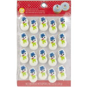 5 x Wilton Mini Snowman Icing Decorations, 20-Count