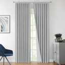 Vision Home Silver Grey Pinch Pleated Full Blackout Curtains Room Darkening Window Curtains 120 inch for Living Room Bedroom Thermal Insulated Pinch Pleat Drapes with Hooks Back Tab 2 Panel 40"Wx120"L
