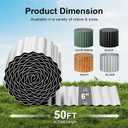 Land Guard Corrugated Garden Edging Border,6" x 50' Landscape Paver Edging, Tall Landscape Edging, Fence for Garden, Flower Bed, Lawn and Landscape Edging (Silver)