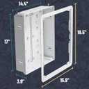 ECHOGEAR 17" in Wall TV Media Box - Recessed TV Outlet Network Enclosure - Works w/Wired & Wireless Samsung Connect Box, Apple TV, Roku, Fire TV Stick - WiFi Friendly Cable Management Fits 16" Studs