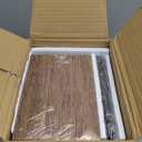 QEEIG Bathroom Shelves Over Toilet - Wall Mounted Floating Shelves Toilet Paper Storage Small Farmhouse Decor Shelf 16 inch Set of 3, Rustic Brown (019-BN3)