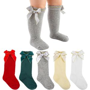 Baby Knee High Socks - 5 Pair Bow Ruffle Dress Style