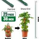 Garden Stakes 36 Inches Steel Plant Stakes Tomato Stakes 3ft Pack of 25