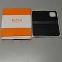 TUCCH Case Wallet for iPhone 15 Pro Max, RFID Blocking 4 Card Holder Kickstand Shockproof TPU Inner Case, PU Leather Magnetic Flip Folio Cover, Black