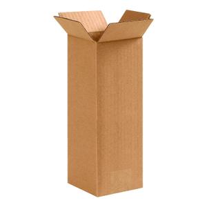 BOX USA 4x4x10 Tall Corrugated Boxes, Tall, 4L x 4W x 10H, Pack of 25 | Shipping, Packaging, Moving, Storage Box for Home or Business, Strong Wholesale Bulk Boxes