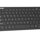 TECKNET 2.4G Wireless Keyboard - Mini Compact Keyboard with Media Hotkeys, 12-Month Battery Life, Compatible with PC, Desktop, Laptop, Smart TV - Black