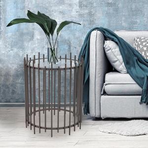 Howard Elliott Collection Aryes Mirrored Console Table for Entryway, Silver Line Design Glass Table with Beveled Edges, Decorative Accent Bedside Table for Living Room or Hallway, 14 x 44 x 30 Inch