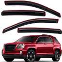 Lightronic Extra Durable Clip-on in-Channel Auto Vent Window Visor, Fits 2010-2017 GMC Terrain, UV Protection Rain Guard, Original Wind Deflector, No-Drill Easy Install, Dark Smoke, 4-Pcs