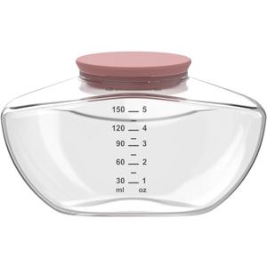 1 Pack Breastmilk Collection Replacement Accessories for Momcozy Upgraded Mobile Flow M9, Upgraded M9 Milk Container with Red Silicone Cap, Not Mom Cozy Original Parts (1pcs-Storage Bottle)